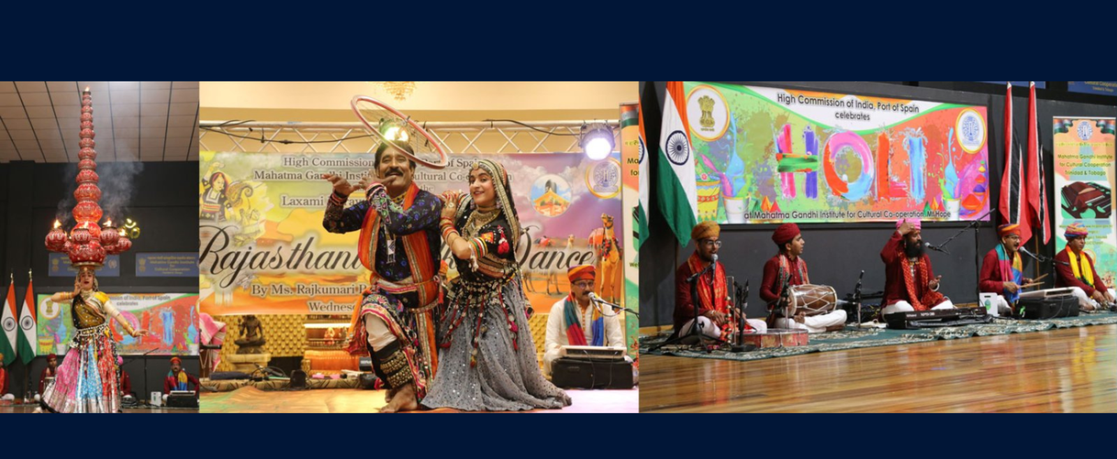 Mesmerizing Rajasthani folk dance performance by ICCR sponsored cultural troupe at various locations in Trinidad & Tobago in March 2025