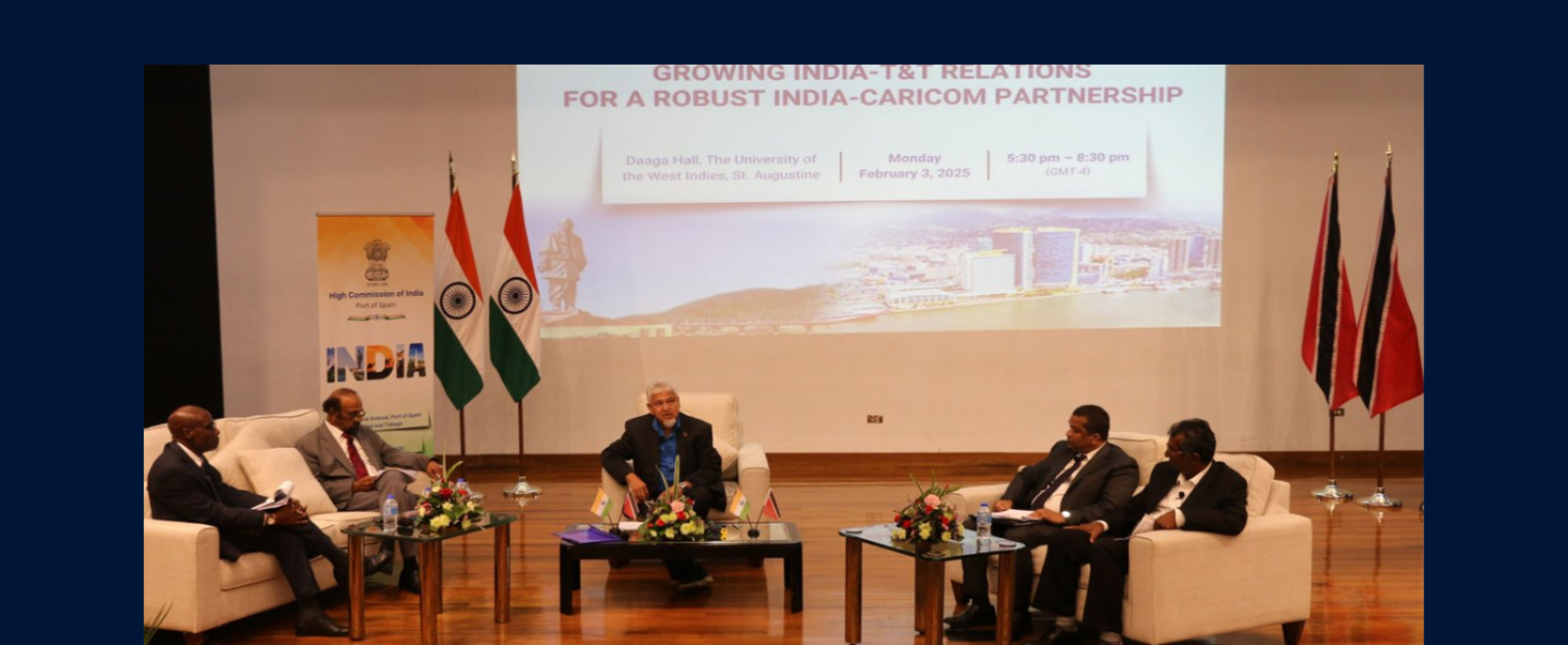 High Commission organized a panel discussion on ‘Growing India-Trinidad & Tobago relations for a robust India-CARICOM partnership’ at the UWI, St. Augustine Campus on February 04, 2025 with wide participation of audience.