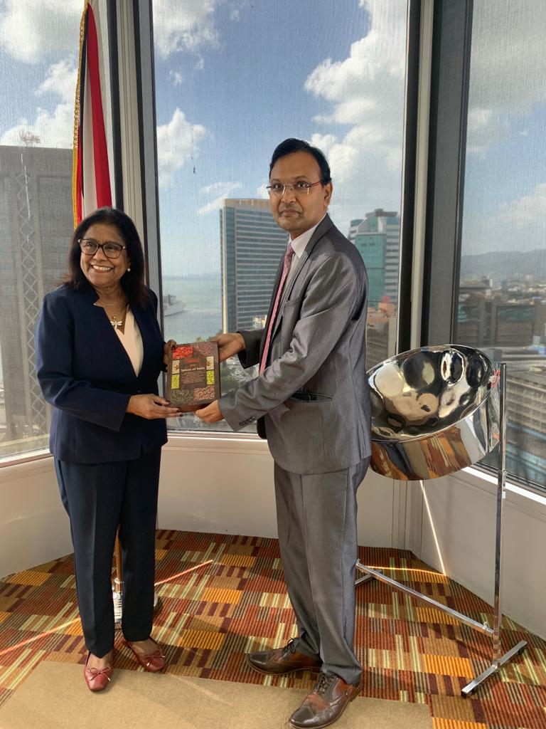 High Commissioner call on Senator the Honourable Paula Gopee-Scoon, Minister of Trade and Industry of Trinidad and Tobago.
