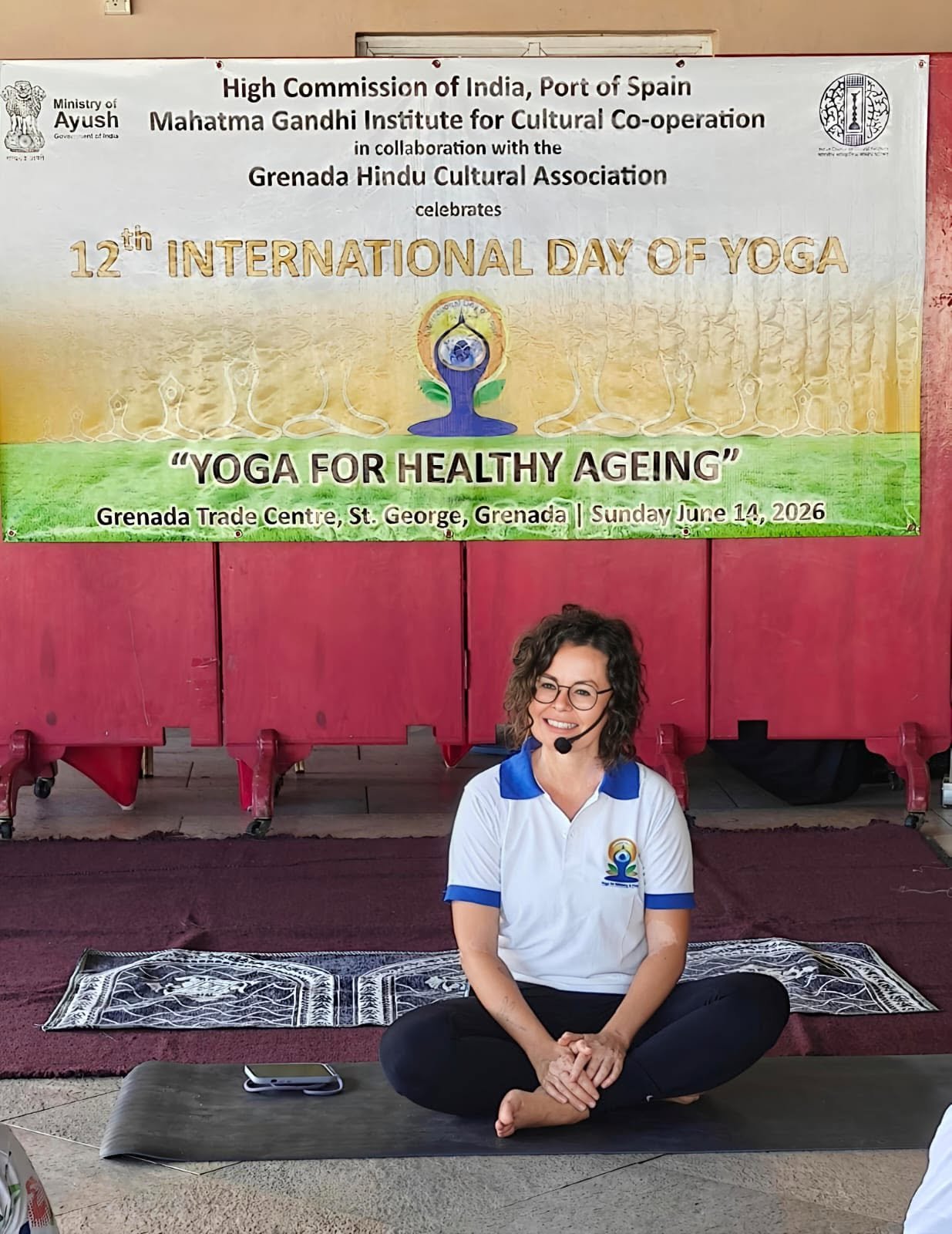 Celebration of Yoga Day at the Grenada Trade Centre in Grenada on June 14, 2026