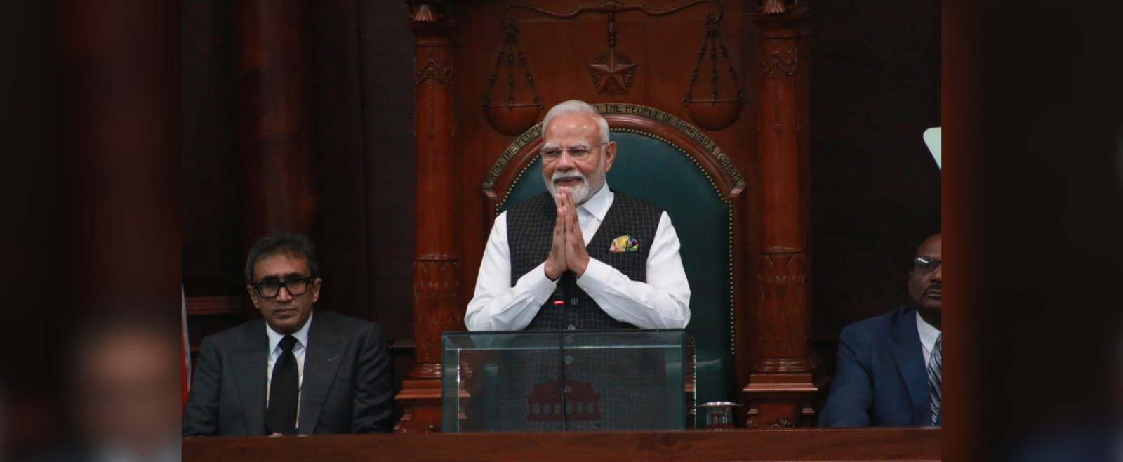 A historic moment for Trinidad and Tobago. The Honorable Shri Narendra Modi addresses the Joint Sitting of the Parliament of Trinidad and Tobago, strengthening the bonds between our two great nations.