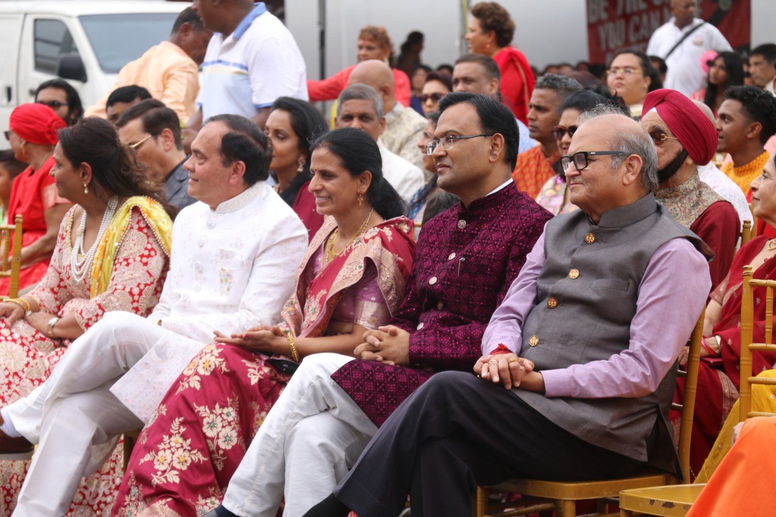 Captivating performances by Bhojpuri cultural troupe from India led by Dr Shailesh Srivastava at One Central Mall, Munroe Road on the occasion of welcoming ceremony of the Murti of Shri Ram Lalla