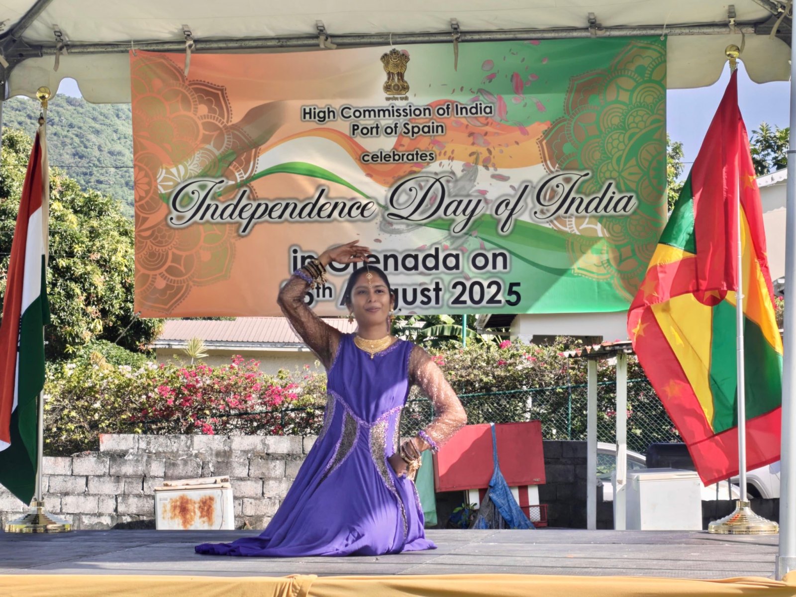 The High Commission of India, in collaboration with the vibrant Indian diaspora, celebrated the 79th Independence Day of India at Tempe Playing Field at the beautiful Spice Island of Grenada. The national flag was ceremoniously unfurled by Dr. Pradeep Rajpurohit, High Commissioner. Hon. Joseph Andall, Minister for Foreign Affairs, Trade and Export Development graced the occasion as the Chief Guest, Mr. Gita Kishore Kumar, Non-resident HC of Grenada to India with other distinguished guests. Prominent members of the Indian diaspora were also presented, reflecting the strong bonds of friendship between India and Grenada.