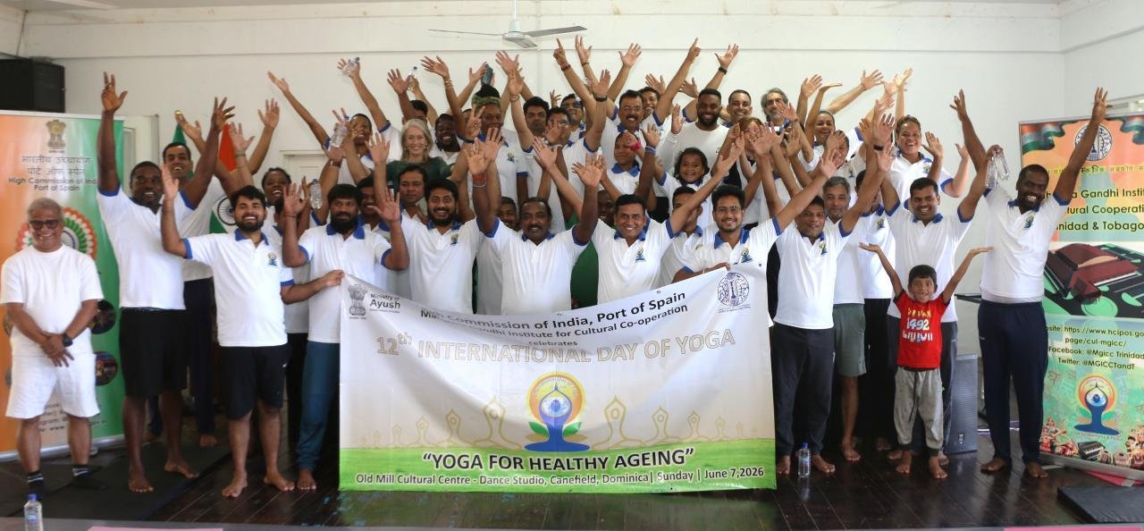 Celebration of Yoga Day at the  Old Mill Cultural Centre in the Commonwealth of Dominica on June 07, 2026