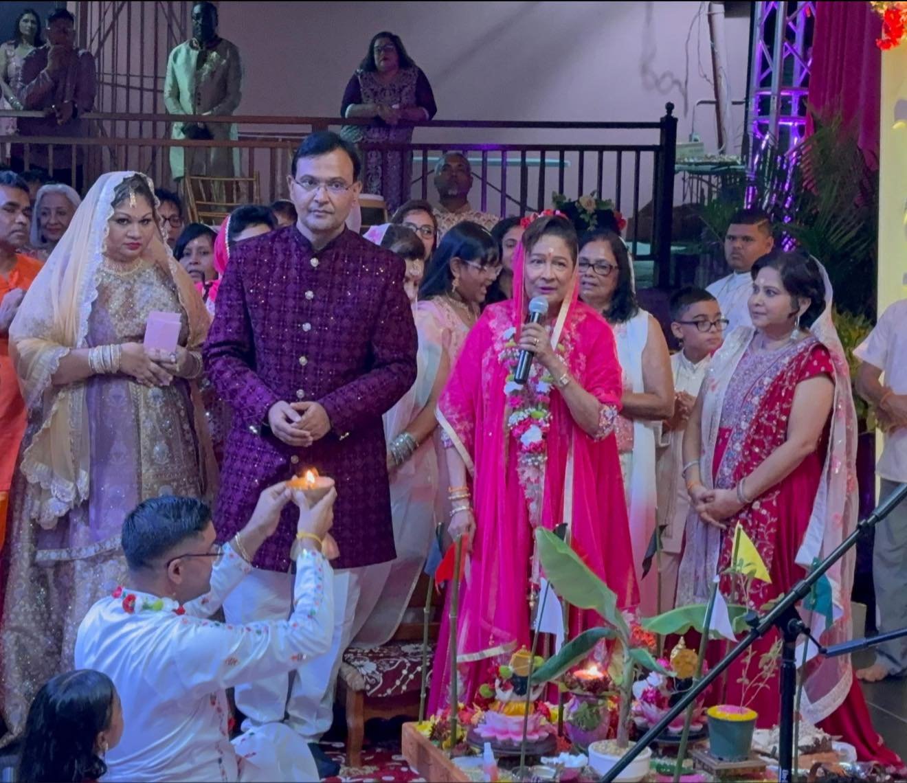 High Commissioner Dr. Rajpurohit joining Hon’ble Kamla Persad Bissessar, PM of Trinidad & Tobago, at the annual Diwali celebration at the Prime Minister’s constituency, Siparia