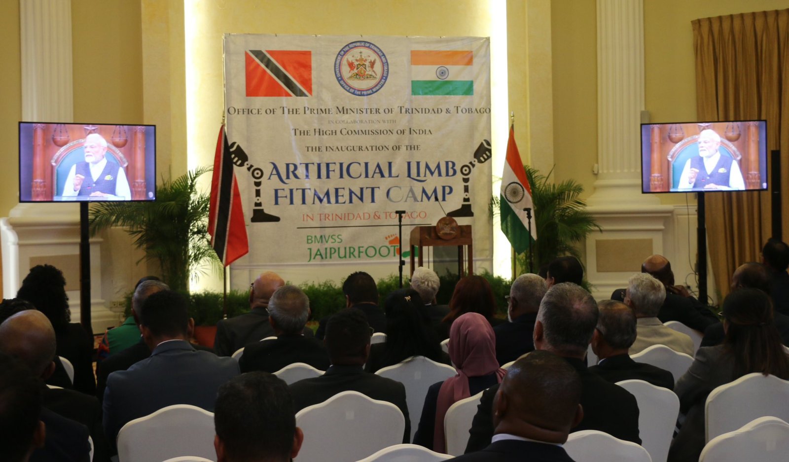 Official launch of Artificial Limp Fitment Camp (Jaipur Foot) by Honourable Kamla Persad Bissessar, Prime Minister of Trinidad and Tobago in Port of Spain on October 3, 2025.