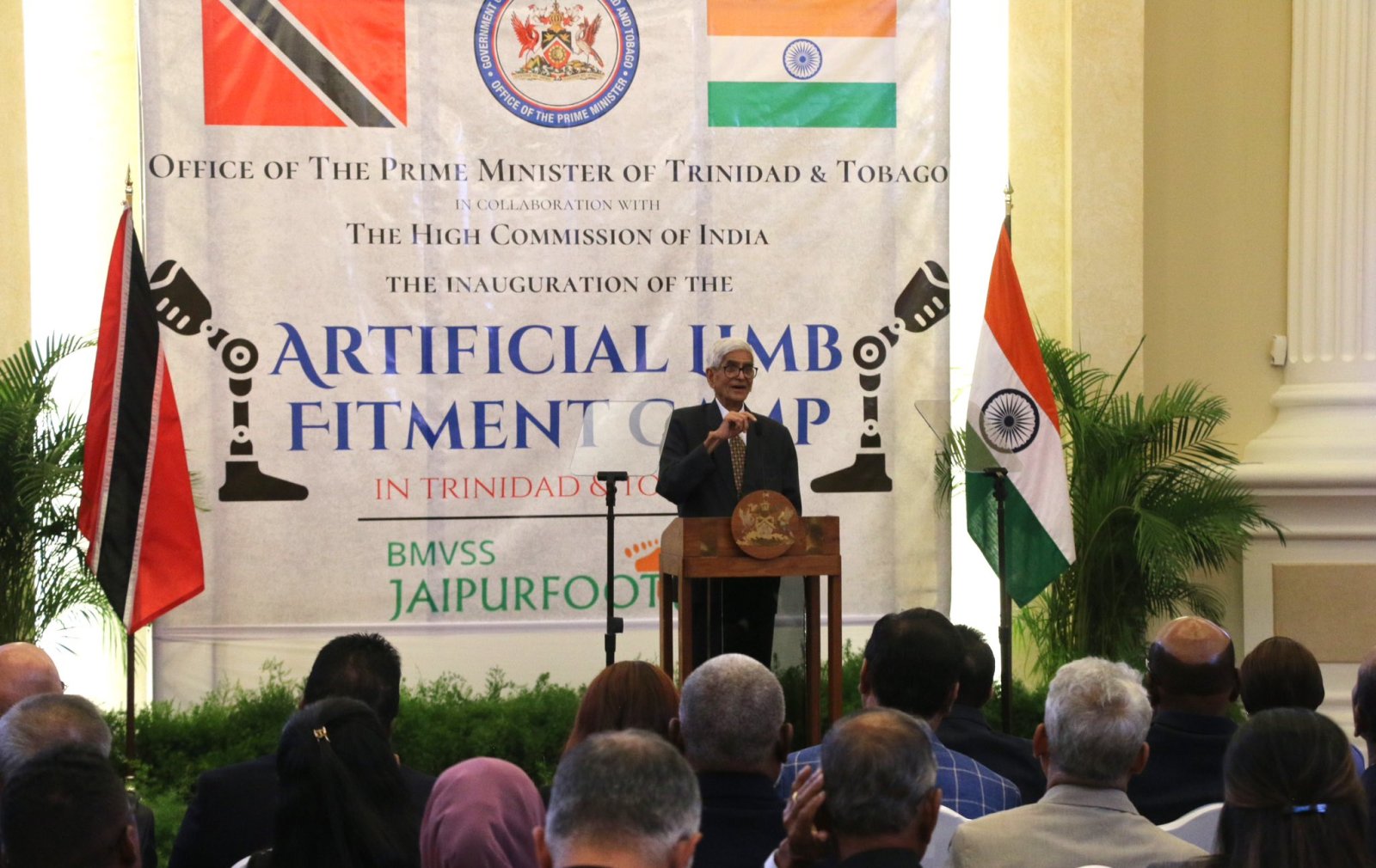 Official launch of Artificial Limp Fitment Camp (Jaipur Foot) by Honourable Kamla Persad Bissessar, Prime Minister of Trinidad and Tobago in Port of Spain on October 3, 2025.