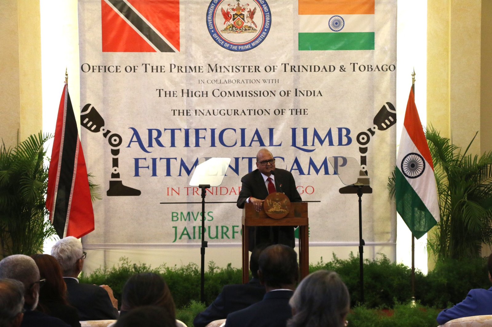 Official launch of Artificial Limp Fitment Camp (Jaipur Foot) by Honourable Kamla Persad Bissessar, Prime Minister of Trinidad and Tobago in Port of Spain on October 3, 2025.