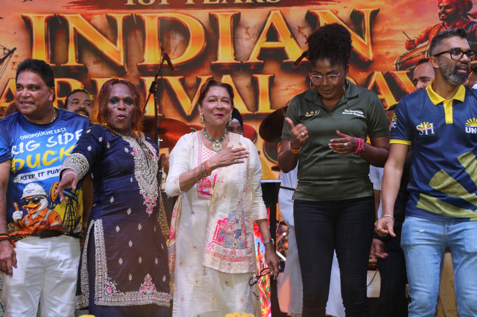 Brij Lok Manch Dance Group performing at the Constituency of Siparia on the occasion of PM Indian Arrival and Family Day Celebrations