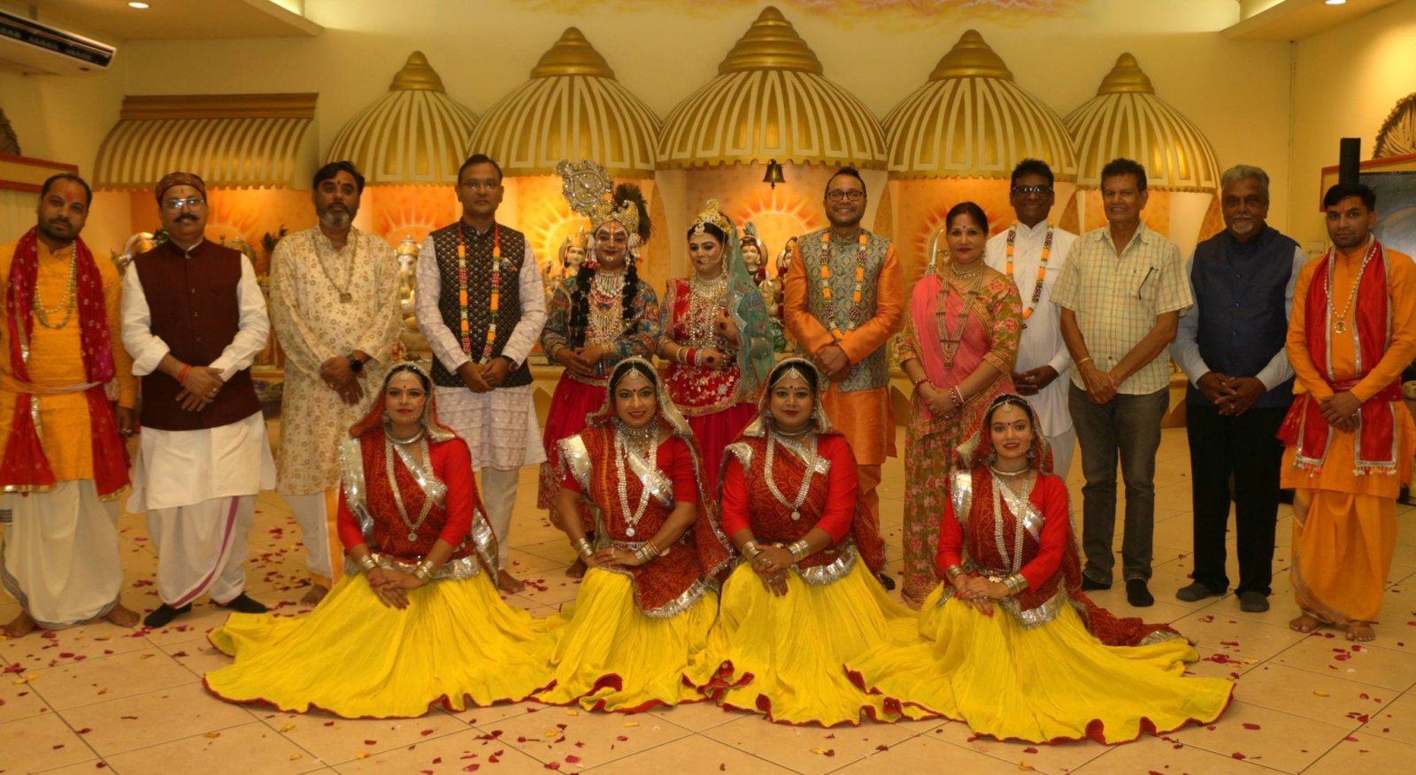 Performance of Brij Lok Manch dance group at Churkoo Village Mandir, Naparima on the occasion of Indian Arrival Day