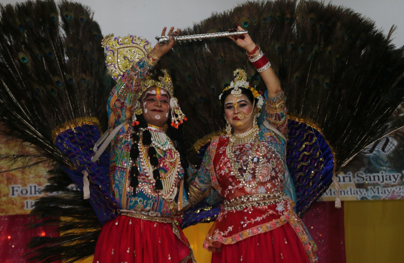 Performance of Brij Lok Manch dance group at BPTT, Mayaro on the occasion of Indian Arrival Day