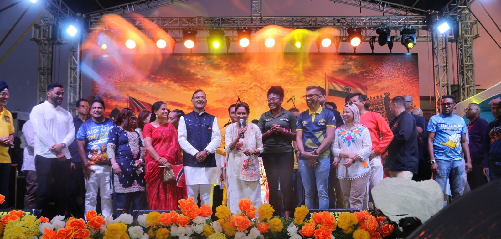 Brij Lok Manch Dance Group performing at the Constituency of Siparia on the occasion of PM Indian Arrival and Family Day Celebrations