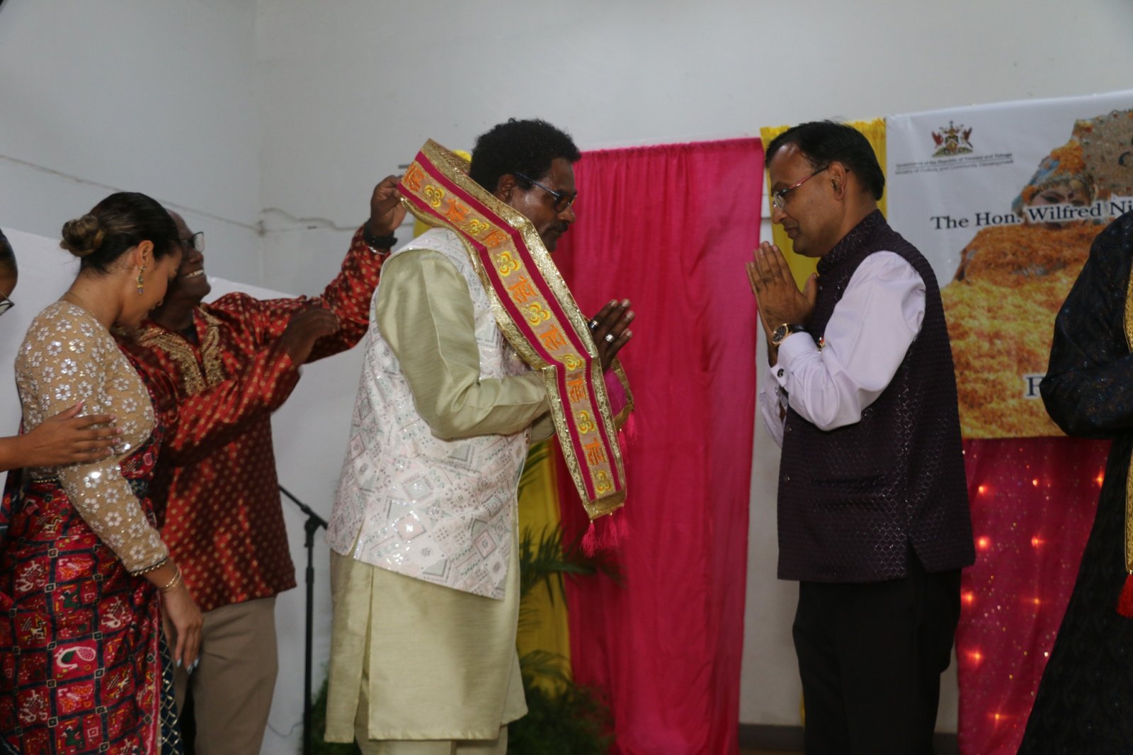 Performance of Brij Lok Manch dance group at BPTT, Mayaro on the occasion of Indian Arrival Day
