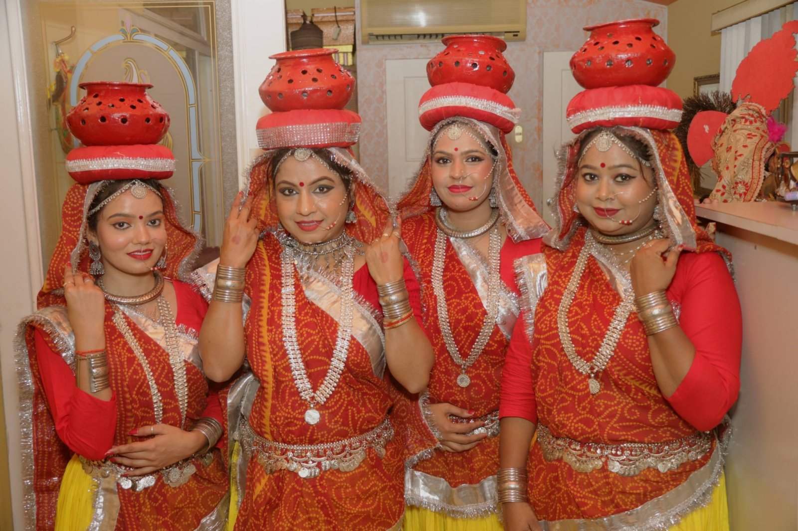 Performance of Brij Lok Manch dance group at Churkoo Village Mandir, Naparima on the occasion of Indian Arrival Day