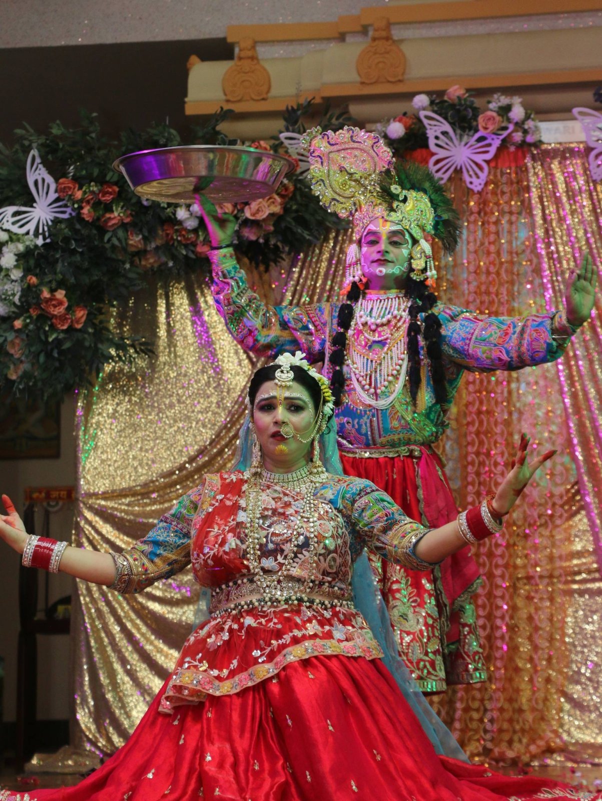 Performance of Brij Lok Manch dance group at Sri Dattatreya Yoga Centre, Carapichaima on the occasion of Indian Arrival Day