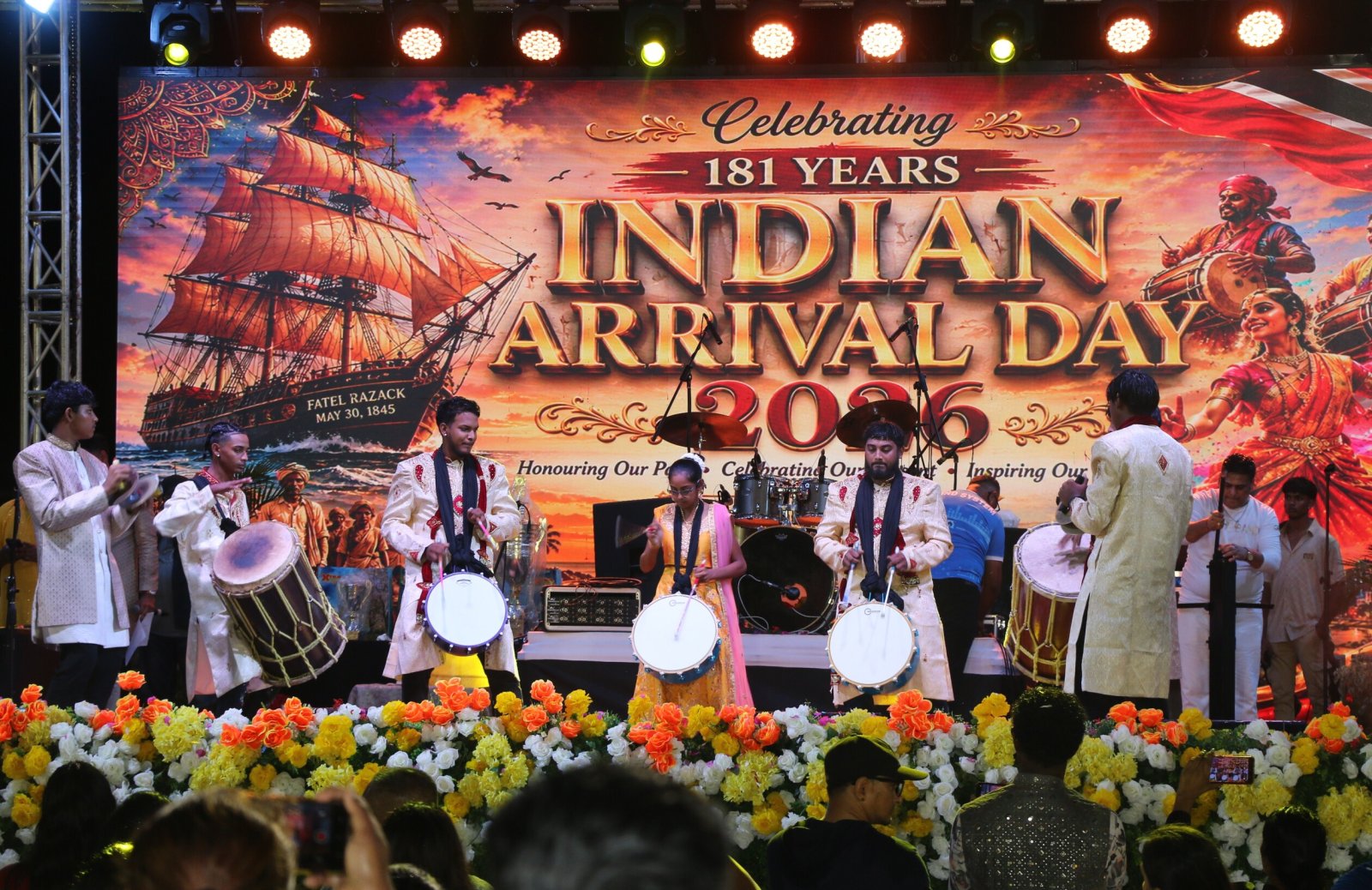 Brij Lok Manch Dance Group performing at the Constituency of Siparia on the occasion of PM Indian Arrival and Family Day Celebrations
