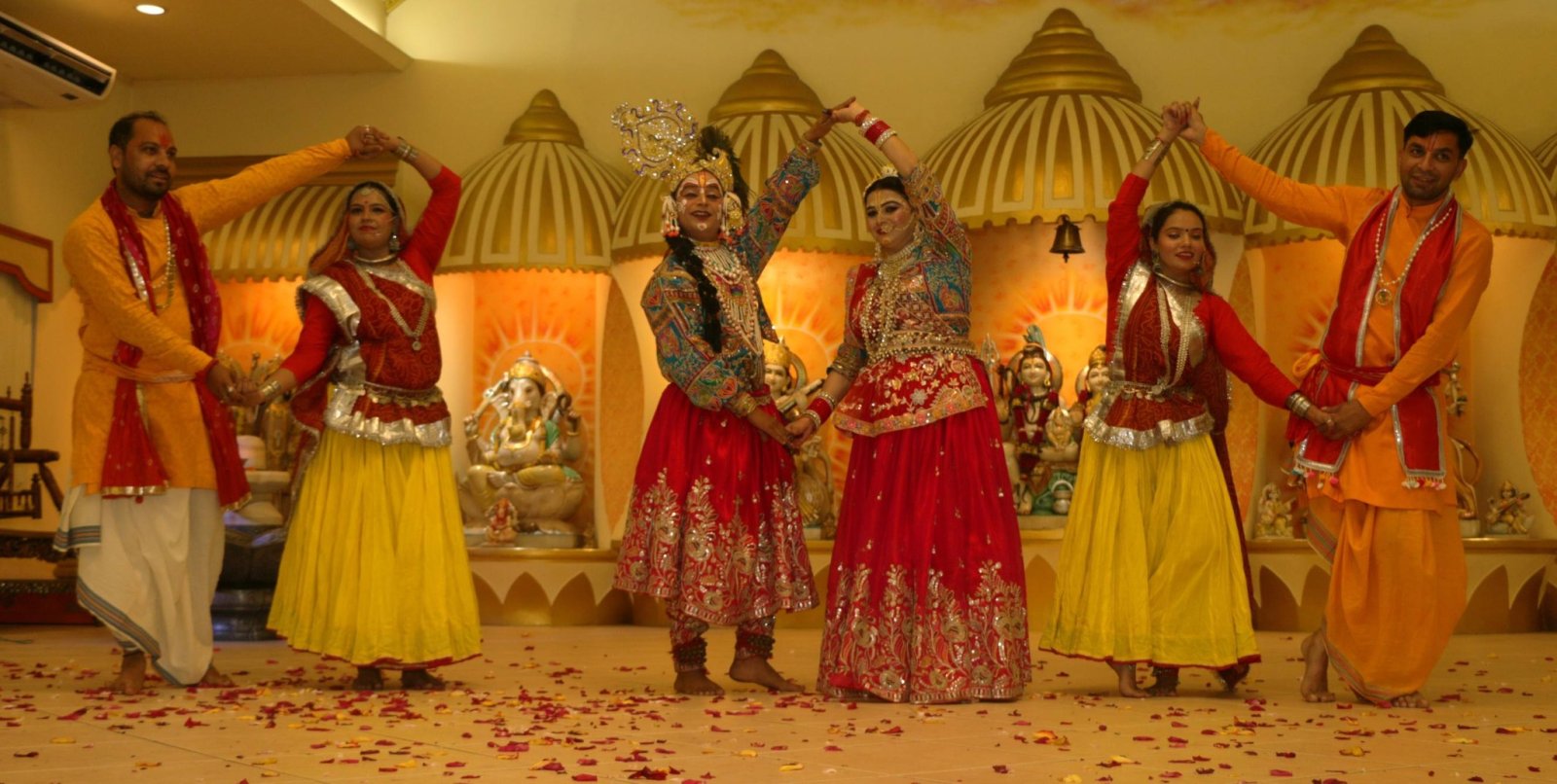 Performance of Brij Lok Manch dance group at Churkoo Village Mandir, Naparima on the occasion of Indian Arrival Day