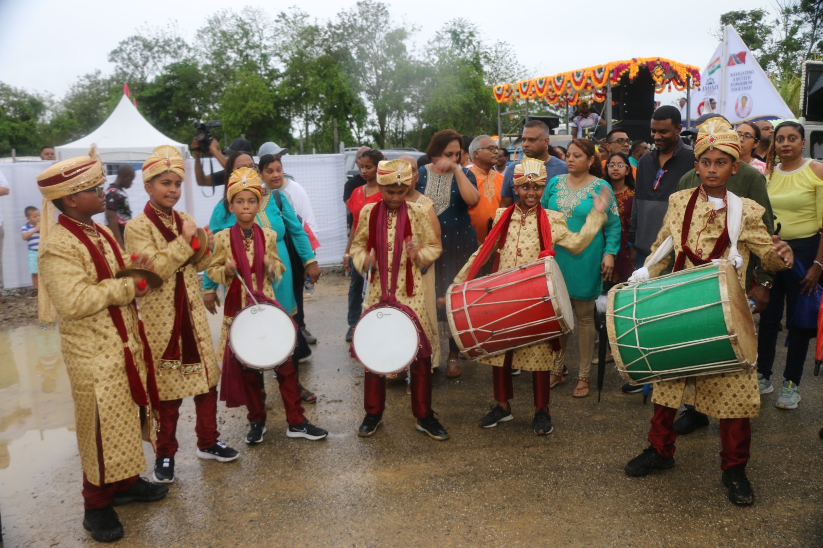 Brij Lok Manch Dance Group performing at the Constituency of Siparia on the occasion of PM Indian Arrival and Family Day Celebrations