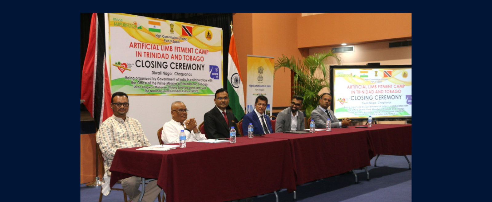 The Artificial Limb Fitment Camp (Jaipur Foot) concluded on November 14, 2025 at the Diwali Nagar in the presence of Honourable Dr Lackram Bodoe, Minister of Health; Hon’ble Saddam Hossein, Minister of Lands and Legal Affairs and Minister in the Ministry of Agriculture & Fisheries; and other dignitaries.