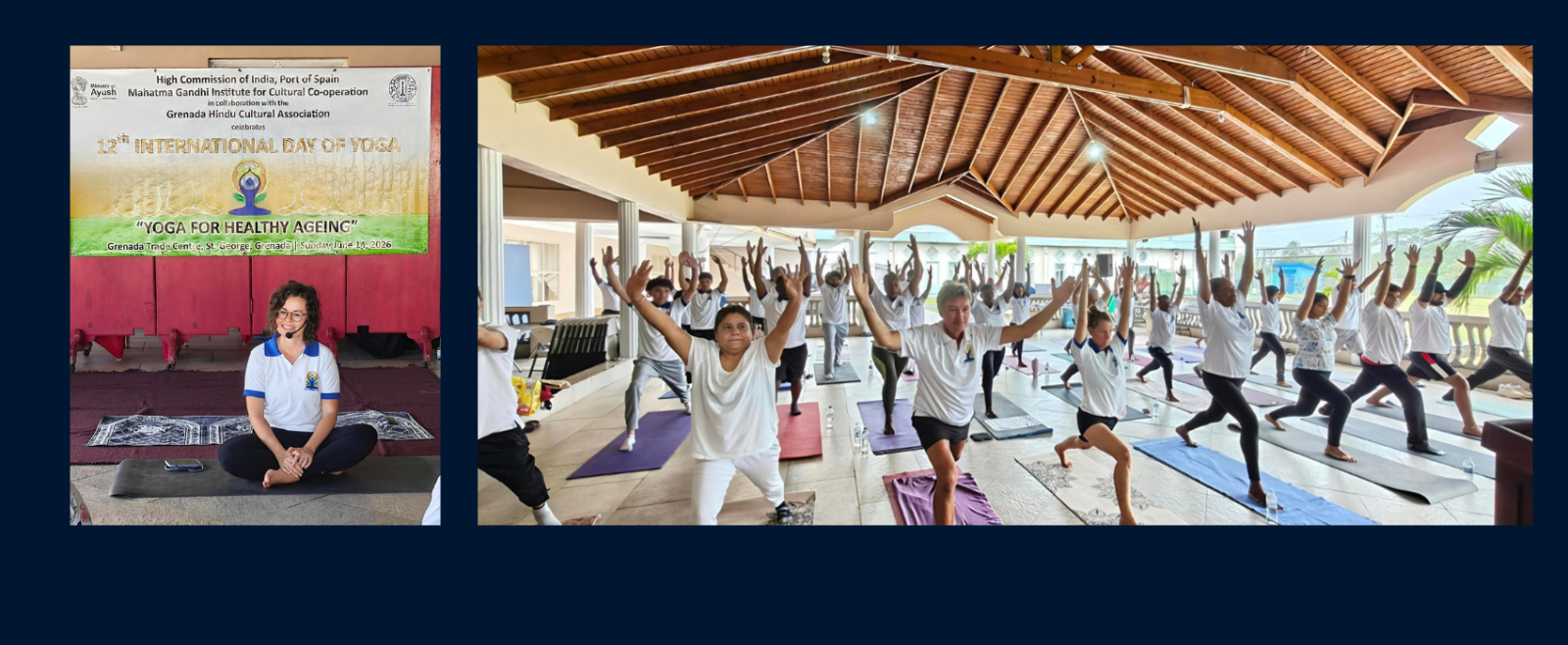 Celebrated International Day of Yoga in Grenada at Grenada Trade Center, St. George on June 14, 2026 with enthusiastic participation from the cross-section of Grenadian society