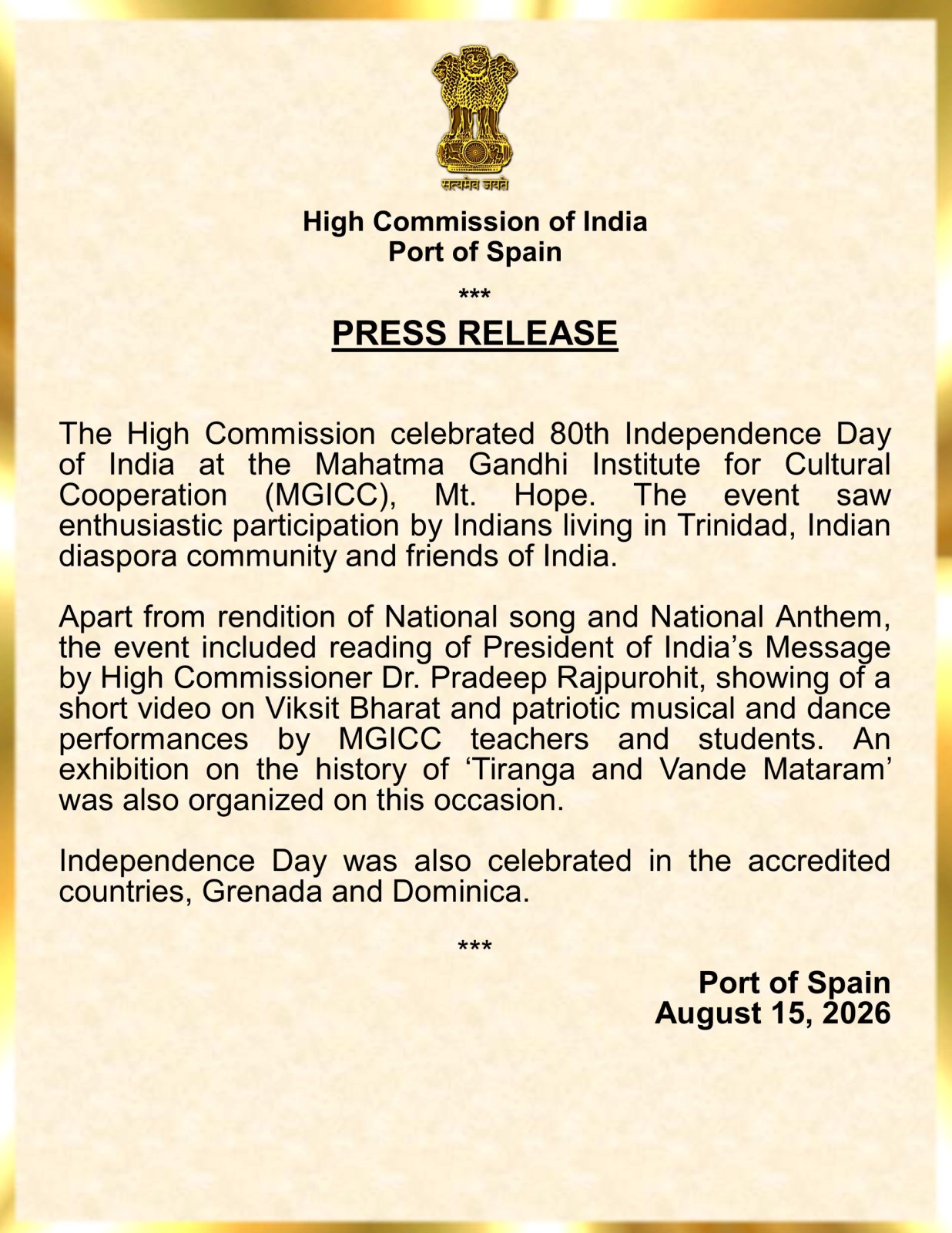 Independence Day Celebration