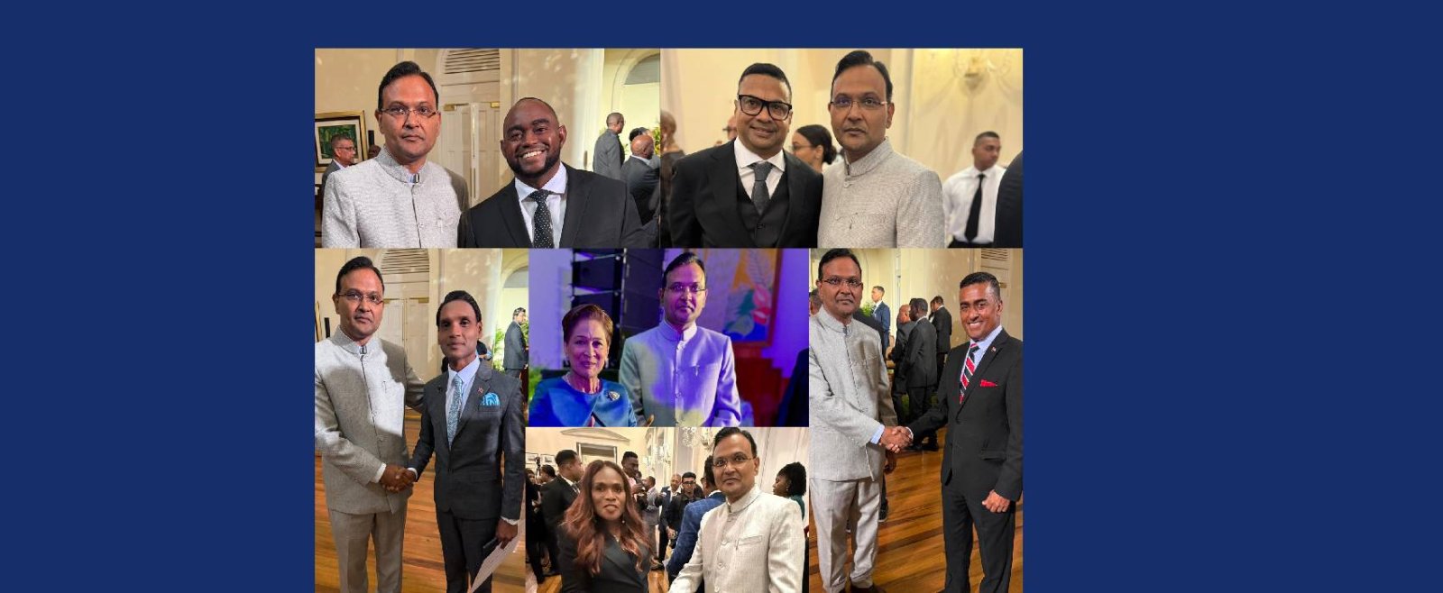 High Commissioner congratulating the newly appointed Cabinet Ministers of Trinidad & Tobago after their swearing in ceremony on May 03, 2025.