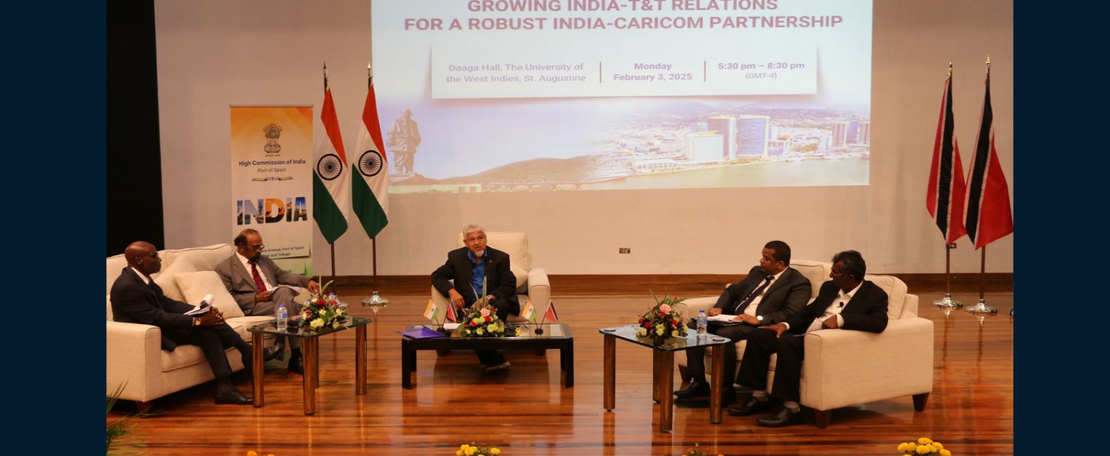 High Commission organized a panel discussion on ‘Growing India-Trinidad & Tobago relations for a robust India-CARICOM partnership’ at the UWI, St. Augustine Campus on February 04, 2025 with wide participation of audience.