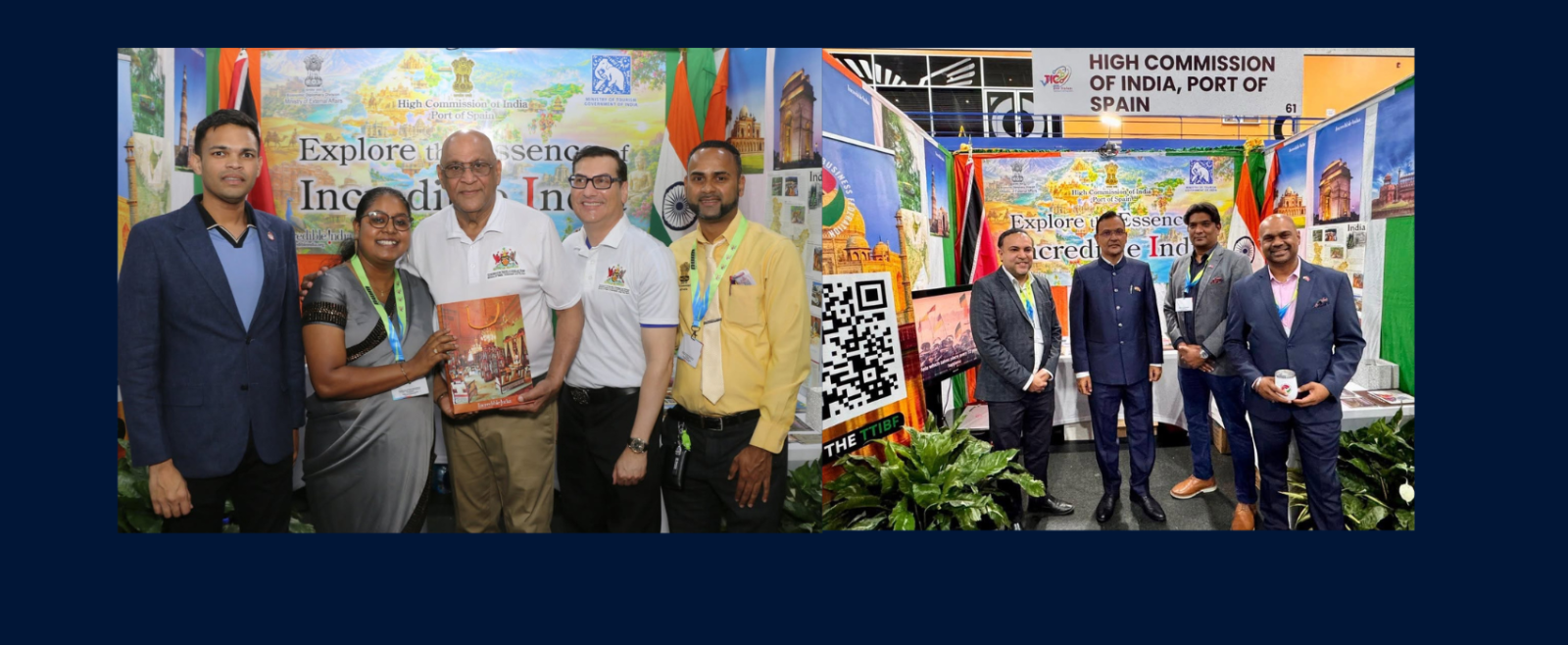 Hon`ble Satyakama Maharaj, Minister of Trade, Investment and Tourism and TTMA leadership visited the High Commission`s booth.