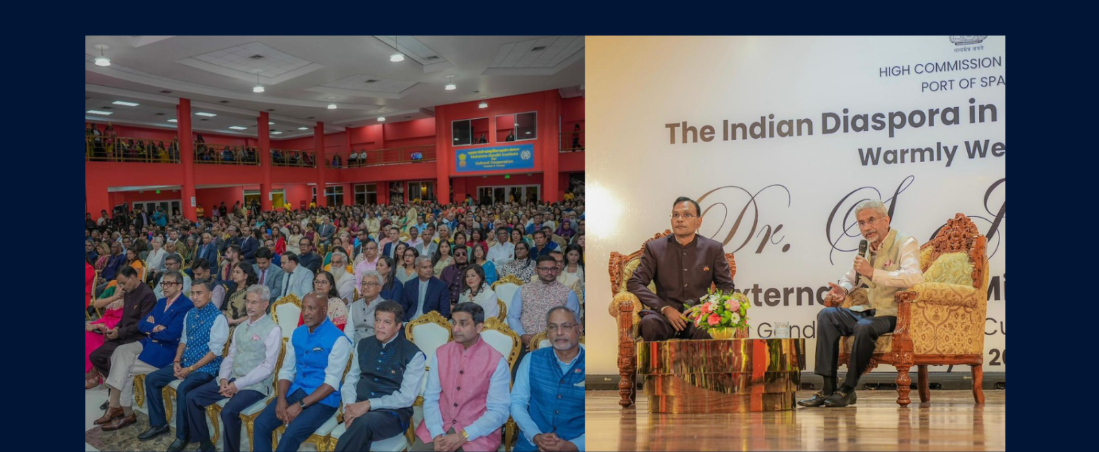 EAM Dr. S Jaishankar addressed the Indian diaspora of T&T at Mahatma Gandhi Institute for Cultural Cooperation, Mt. Hope on May 9, 2026 and underlined the special bonds India shares with the Girmitiya community.
