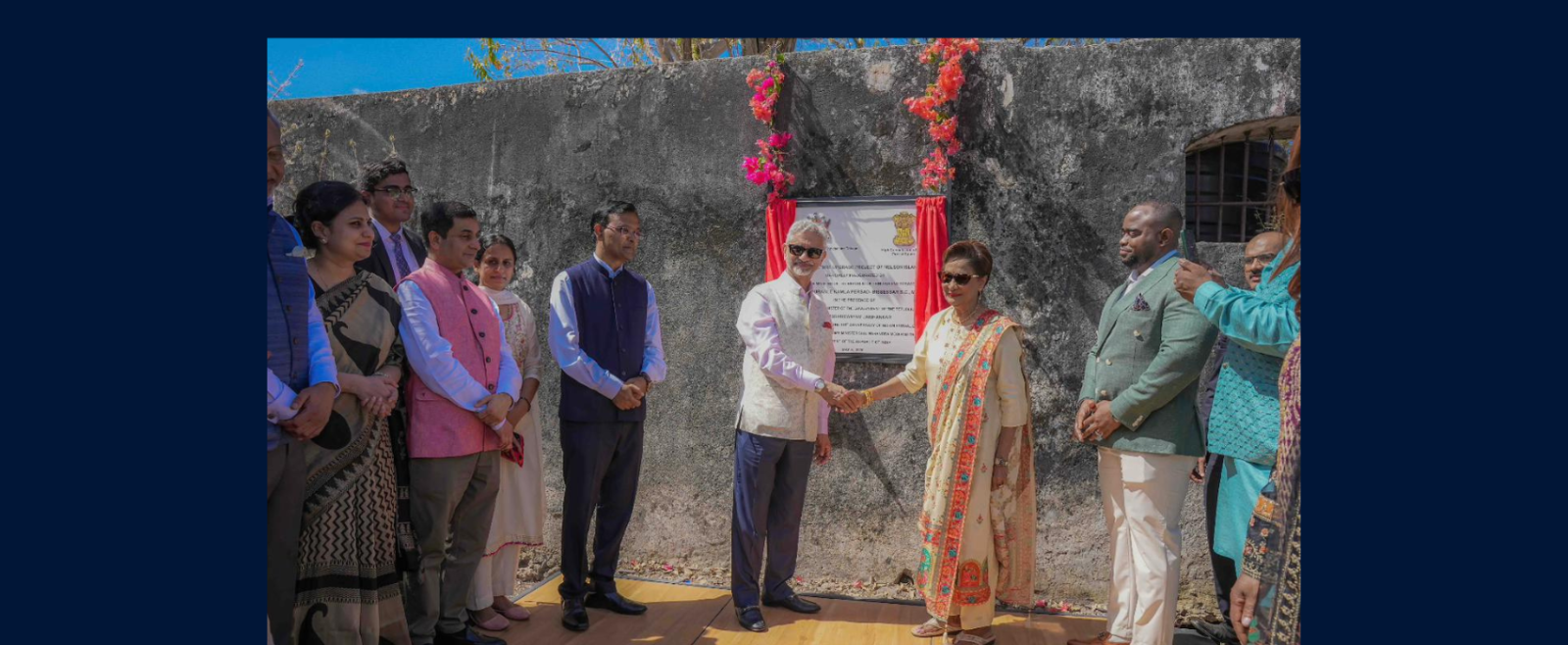 External Affairs Minister Dr. S Jaishankar visited the Nelson Island with PM Kamla Persad Bissessar and her cabinet colleagues and inaugurated a project for revamping of the Island.