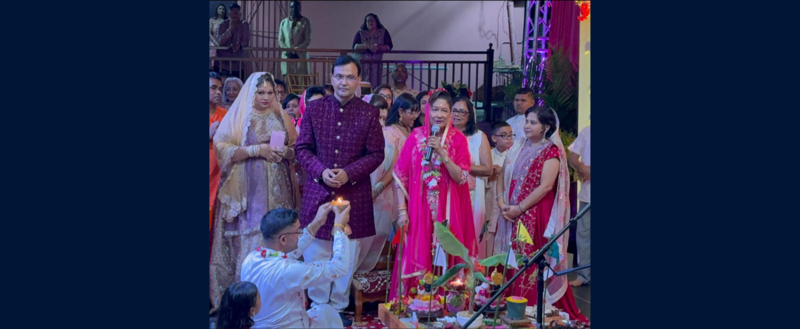 High Commissioner Dr. Rajpurohit joining Hon’ble Kamla Persad Bissessar, Prime Minister of Trinidad & Tobago, at the annual Diwali celebration at the Prime Minister’s constituency, Siparia, in South Trinidad on October 11, 2025.