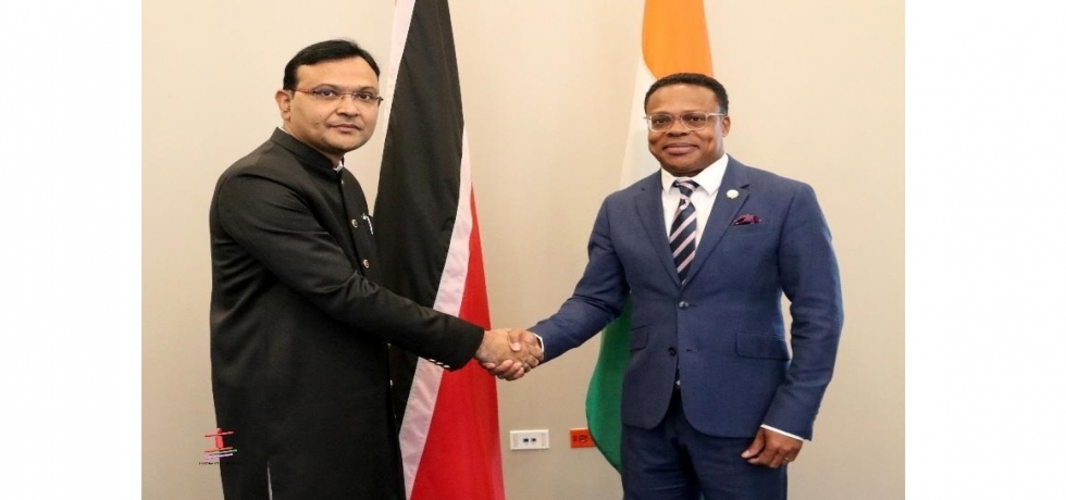 High Commissioner Dr. Pradeep Rajpurohit called on Senator The Honourable Dr. Amery Browne, Minister of Foreign and CARICOM Affairs of the Republic of Trinidad and Tobago on October 10, 2023