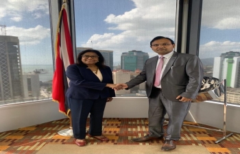 High Commissioner call on Senator the Honourable Paula Gopee-Scoon, Minister of Trade and Industry of Trinidad and Tobago.
